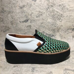 Flamingos coconut metallic platform sneakers